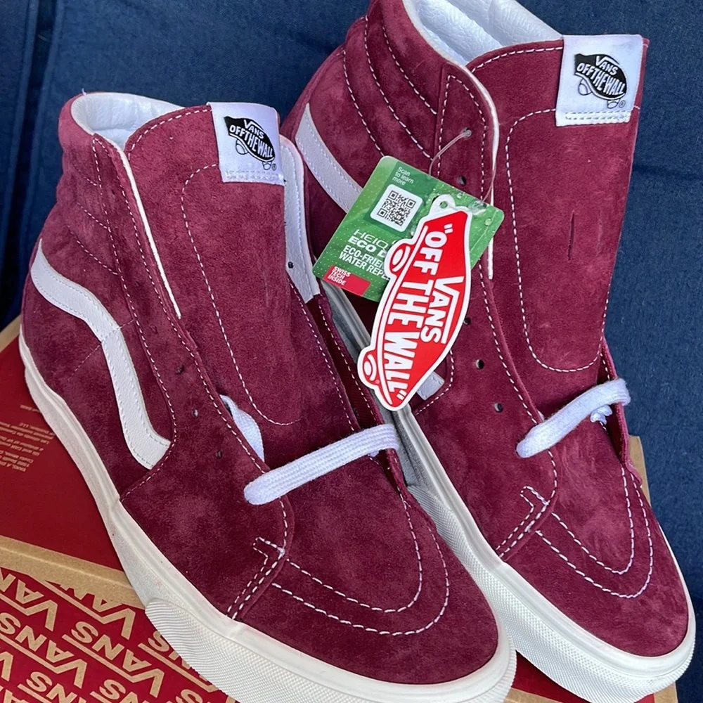 Vans Sk8-Hi Pig Suede Pomegranate / Snow White WMNS - Picture 8 of 16